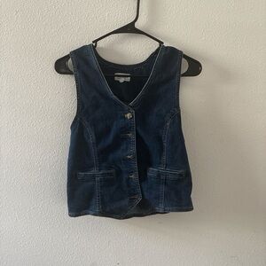 Nicole Miller Dark Blue Denim Vest